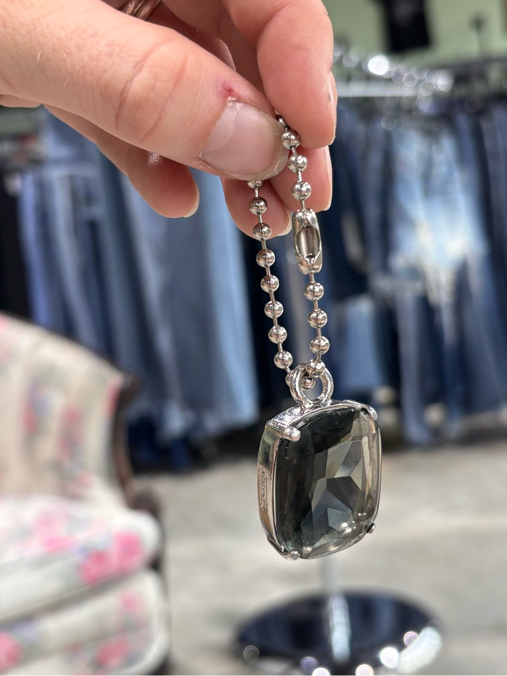 Coach dark grey gem purse charm - Picture 8 of 8